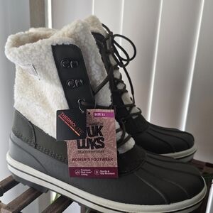 NIB Muk Luks Rain Sherpa Boots Sz 11